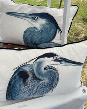 Beautiful Heron - Embroidered Pillow Covers