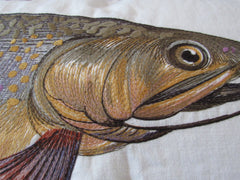 Remarkable Trout - Embroidered Pillow Covers