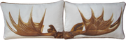 Splendid Moose - Embroidered Pillow Covers