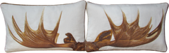 Splendid Moose - Embroidered Pillow Covers