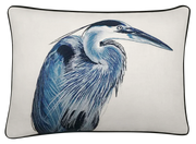 Beautiful Heron - Embroidered Pillow Covers